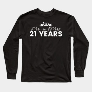 21st Wedding Anniversary Couples Gift Long Sleeve T-Shirt